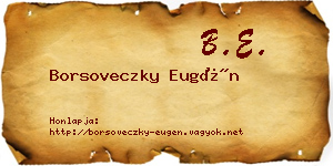 Borsoveczky Eugén névjegykártya